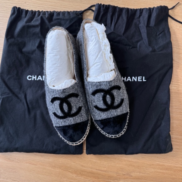 Chanel Espadrille 38 Woven Felt CC Runway Rare Flats CC-0322N-0082 - Picture 11 of 11